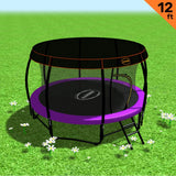 Kahuna Trampoline 12 ft with  Roof-Purple