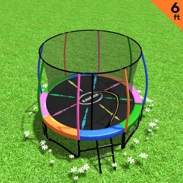 Kahuna 6 ft Trampoline with Rainbow Safety Pad