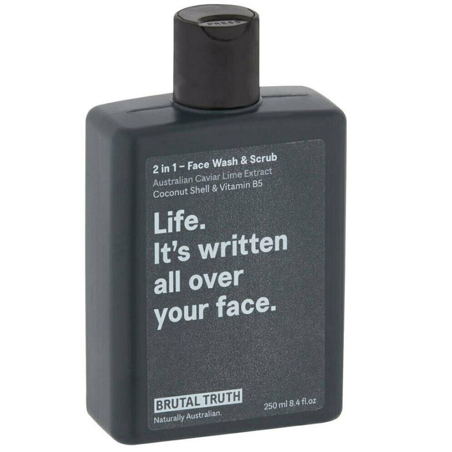 Brutal Truth Australian Caviar Lime Extract Face Wash & Scrub 250ml