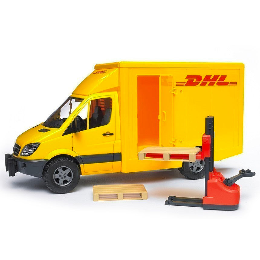 Bruder 1:16 Mercedes Benz Sprinter DHL With Hand Pallet Toy