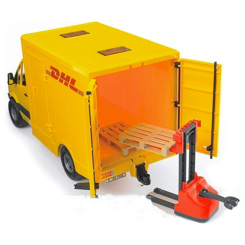 Bruder 1:16 Mercedes Benz Sprinter DHL With Hand Pallet Toy