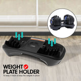 2x 24kg Powertrain Adjustable Dumbbell Home Gym Set