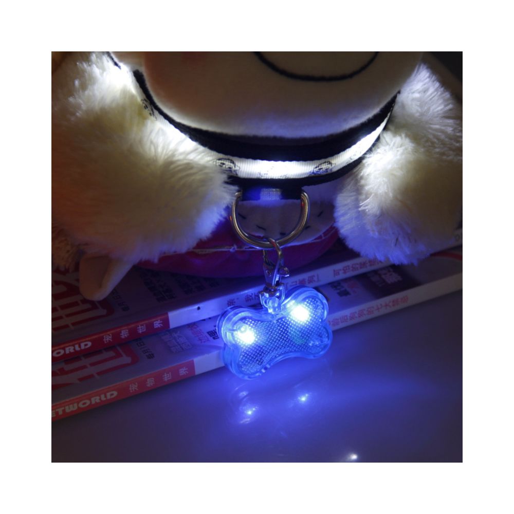LED Light Bone Pet Collar Pendant