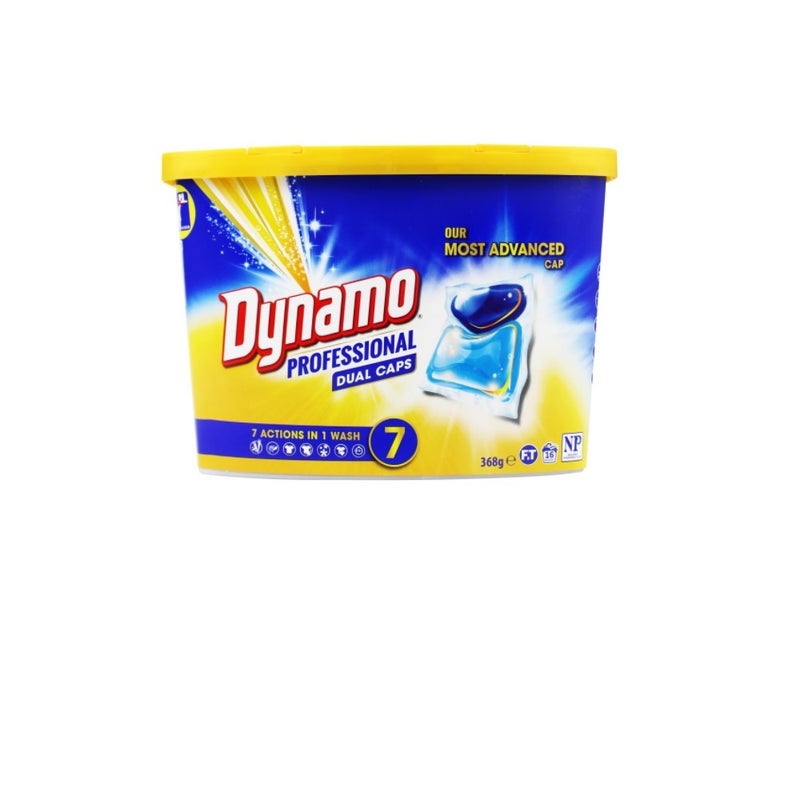 Dynamo Professional Dual Caps 7-In-1 Front & Top Loader 368g - 16 Pack