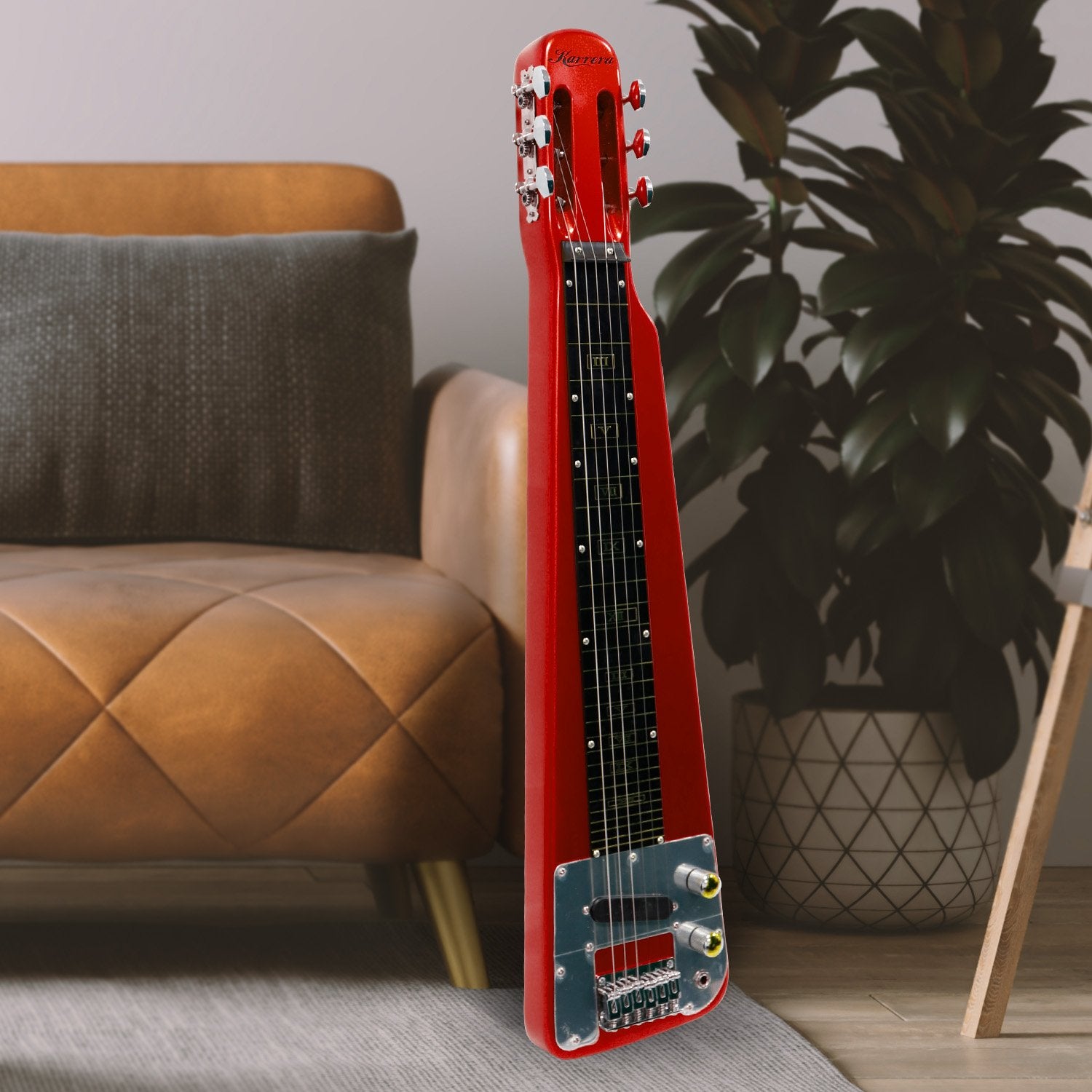 Karrera 6-String Steel Lap Guitar - Metallic Red