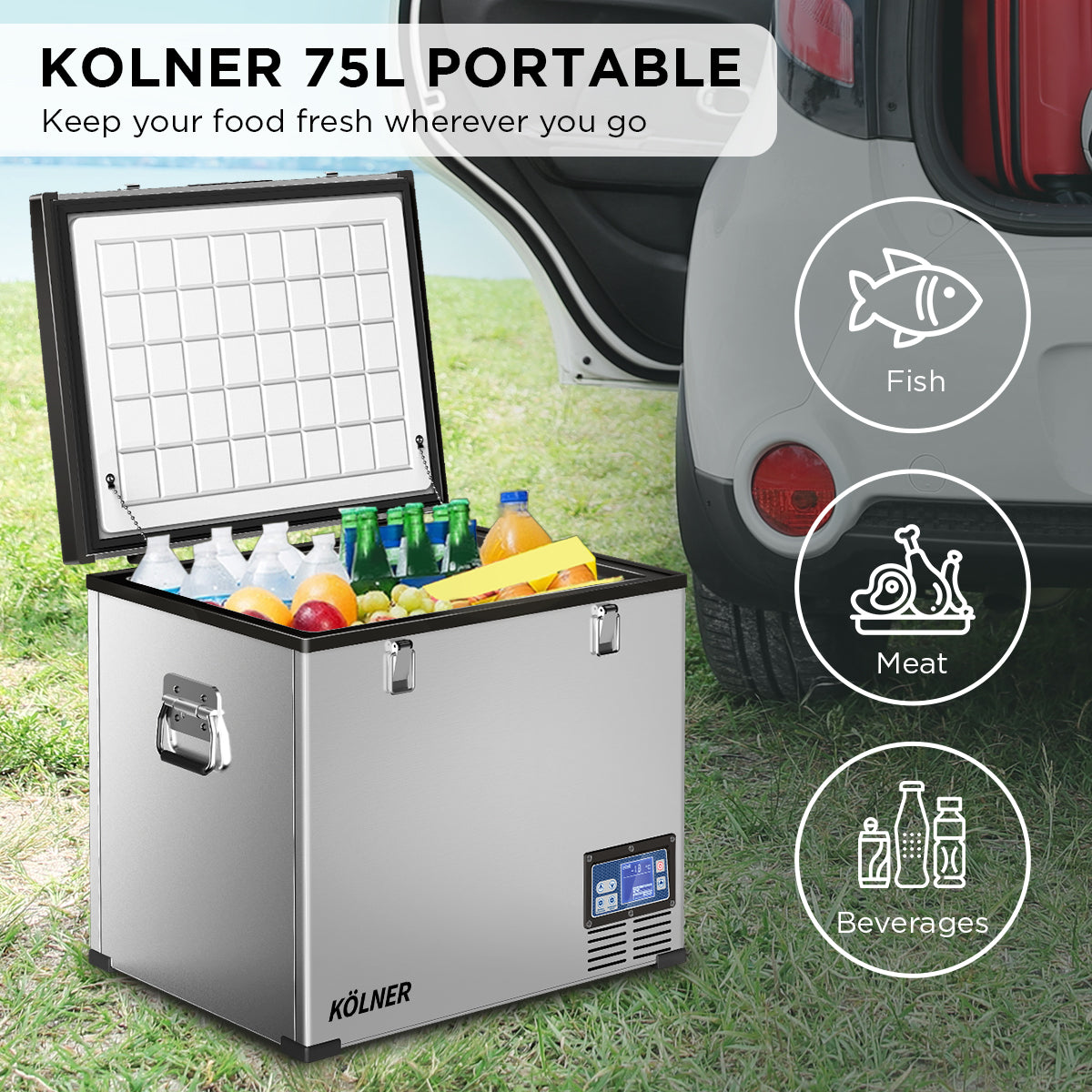 Kolner 75L Portable Fridge Chest Freezer