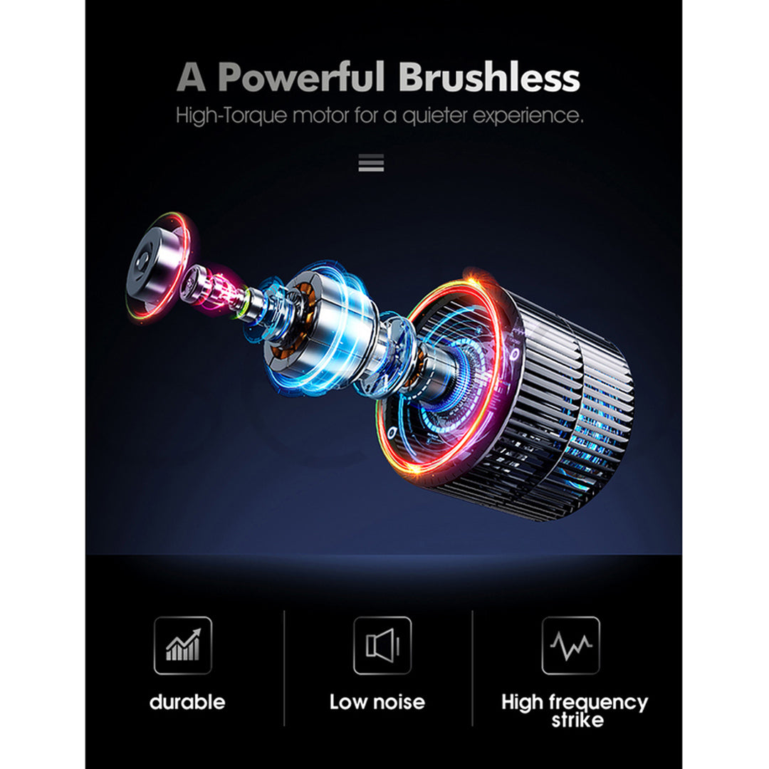 Electric Massage Gun With 4 Heads Percussion