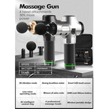Electric Massage Gun With 4 Heads Percussion