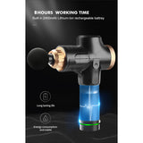 Electric Massage Gun With 4 Heads Percussion