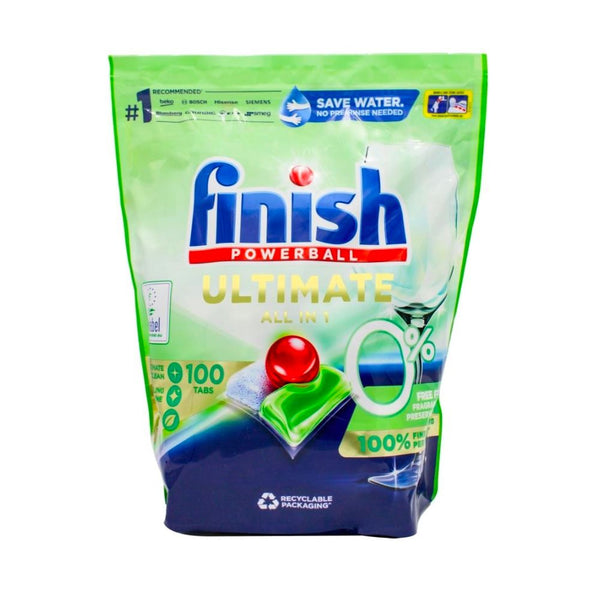Finish Powerball Dishwasher Tablets All In 1 Fragrance Free 100 Tabl