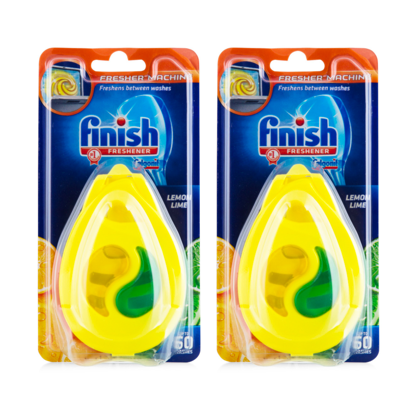 2 x Finish Clip On Dishwasher Freshener Lemon Lime