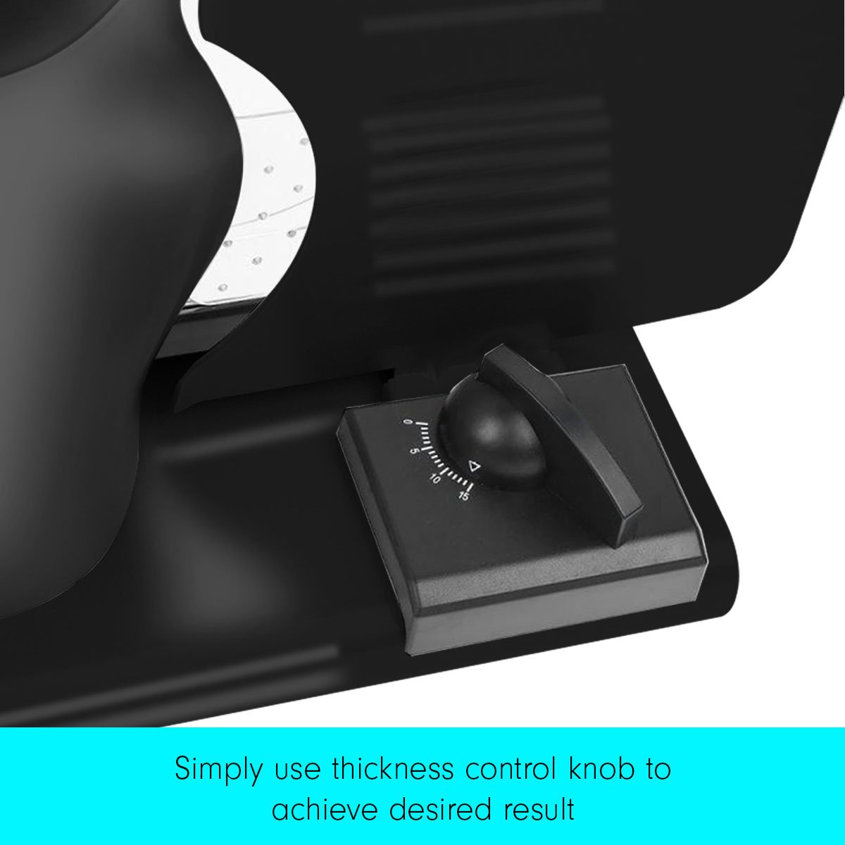 200W Pronti Deli and Food Electric Meat Slicer Blades Processor Black