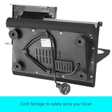 200W Pronti Deli and Food Electric Meat Slicer Blades Processor Black