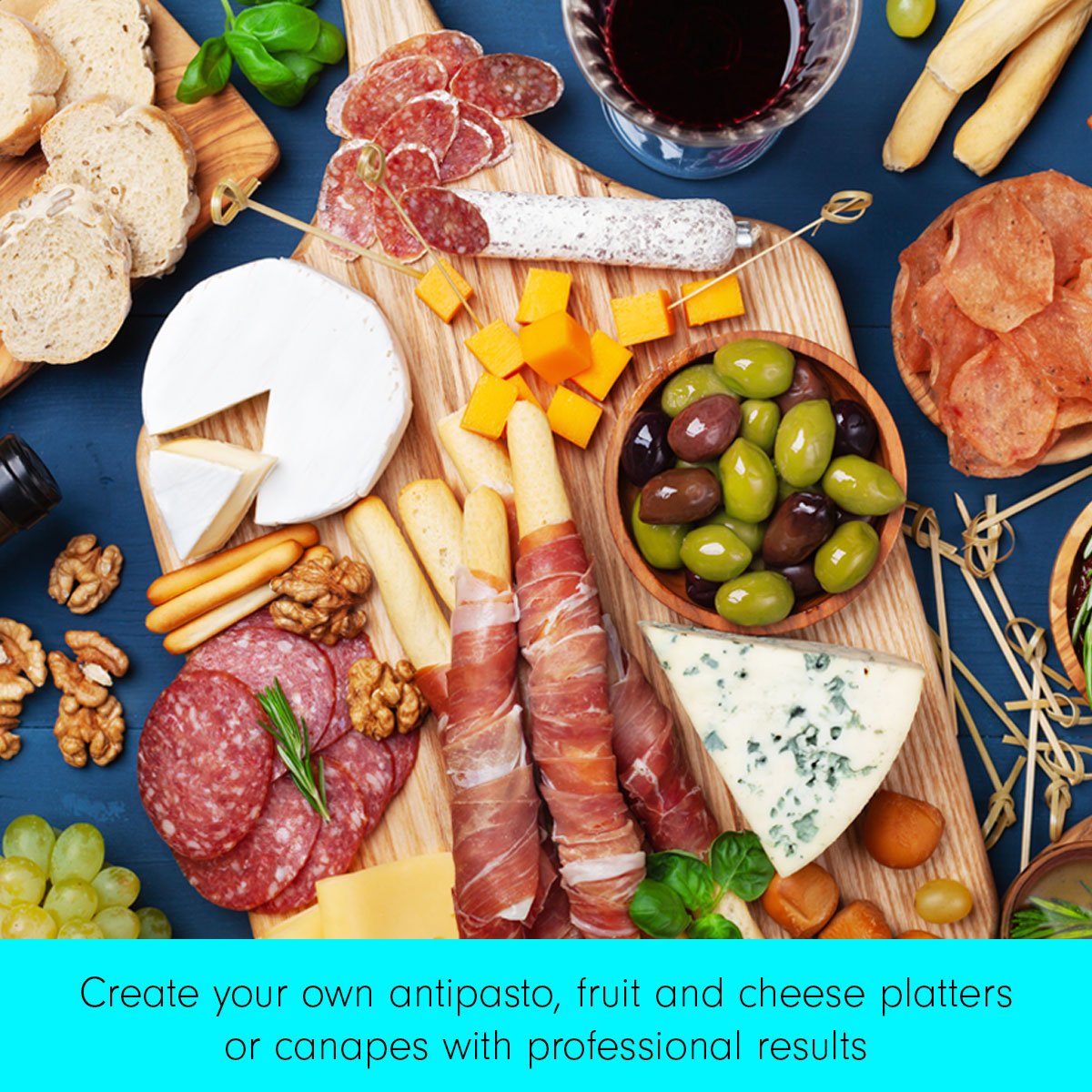 200W Pronti Deli and Food Electric Meat Slicer Blades Processor Black