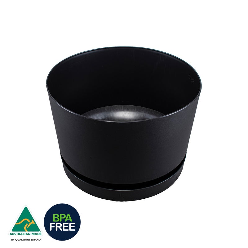 Tomato Planter Pot Shrub/Tub With Self Draining Saucer - Round - 29x39cm