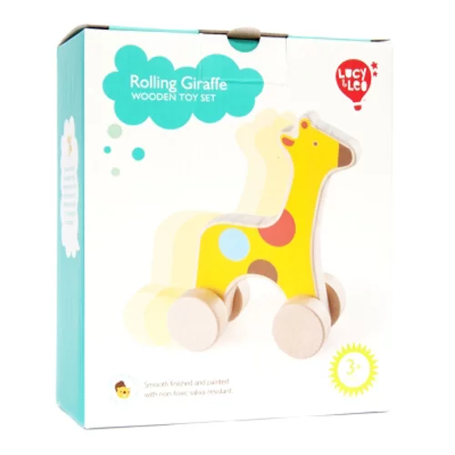Lucy & Leo Rolling Giraffe Wooden Toy Set