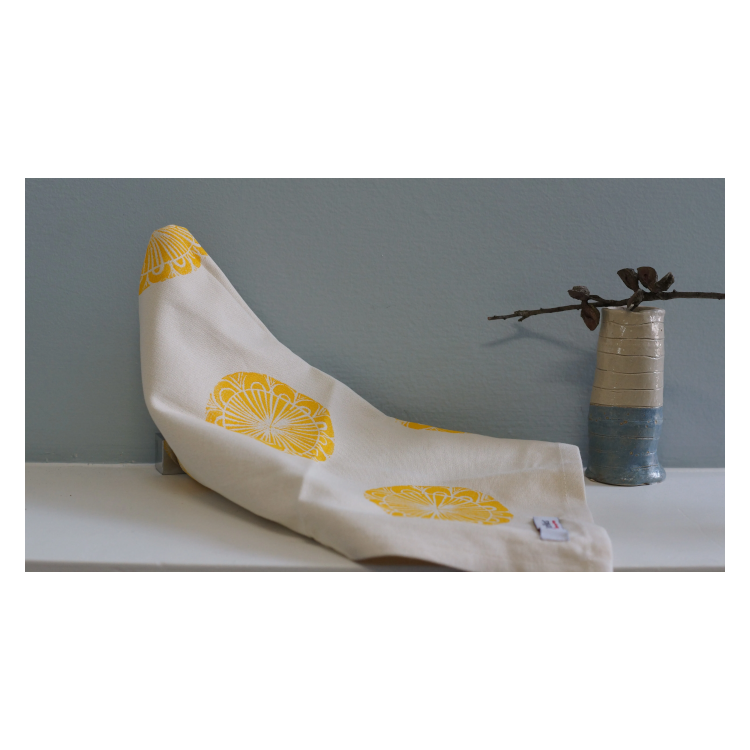 Hand Stamped Tea Towels