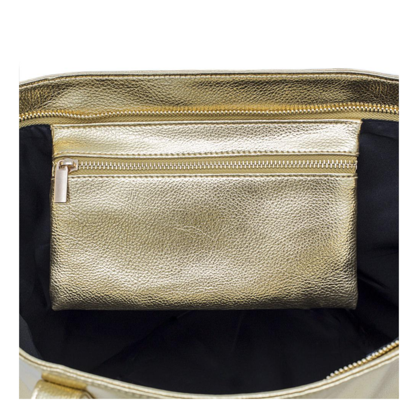 Dilly's Collection's Leather 'Good Luck' Handbag - Metallic Gold