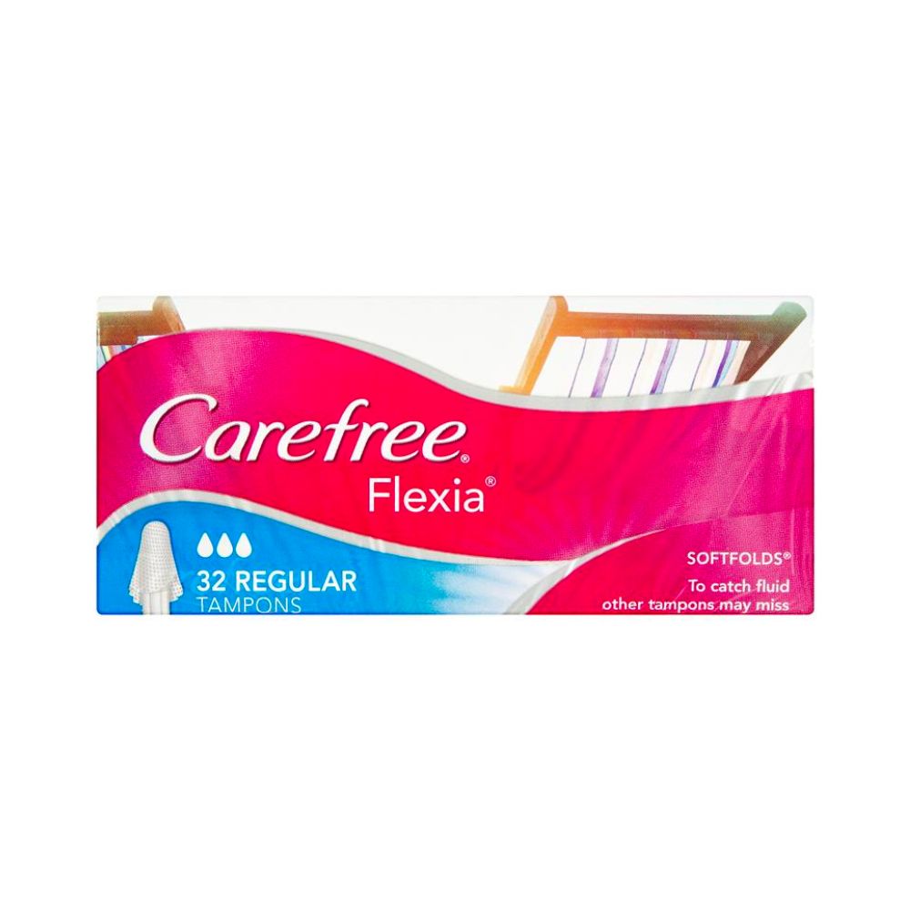 2 Pack x Carefree Flexia 32 Regular Tampons