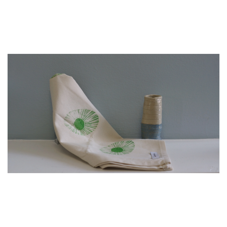 Hand Stamped Tea Towels