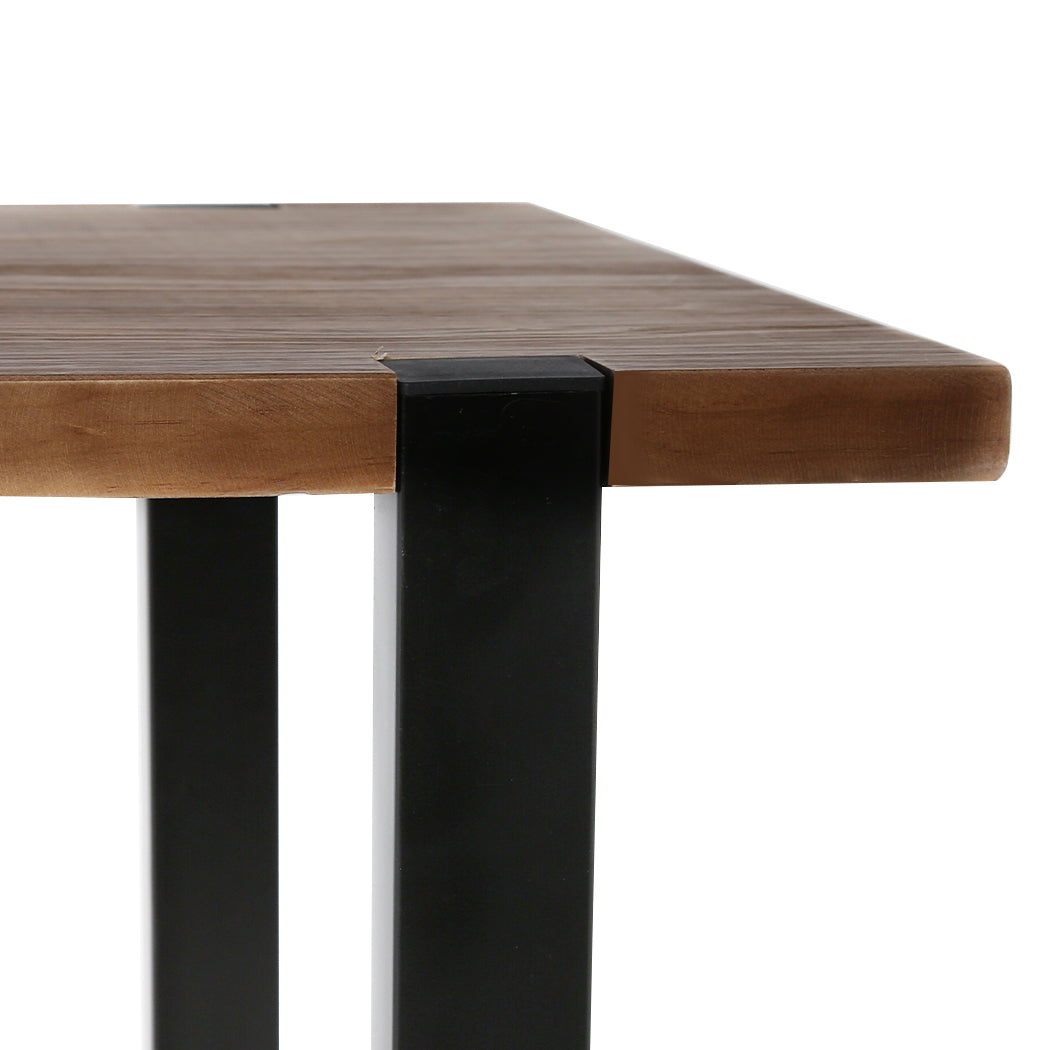 High Bar Table Industrial Pub Table Solid Wood Kitchen Cafe Office