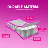7m x 1m Air Track Inflatable Gymnastics Mat Tumbling - Grey Pink