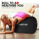 Inflatable Gymnastics Air Barrel Exercise Roller 120cm x 75cm - Black