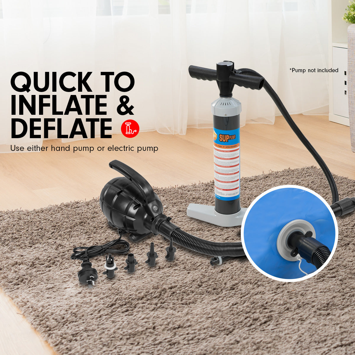 Inflatable Gymnastics Air Barrel Exercise Roller 120cm x 75cm - Blue