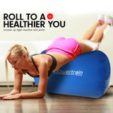Inflatable Gymnastics Air Barrel Exercise Roller 120cm x 75cm - Blue