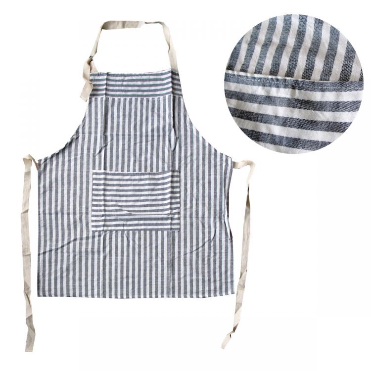 My Hub Polyester Cotton Striped Apron 65 x 80 cm