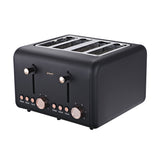 Pronti Rose Trim Collection Toaster & Kettle Bundle - Black