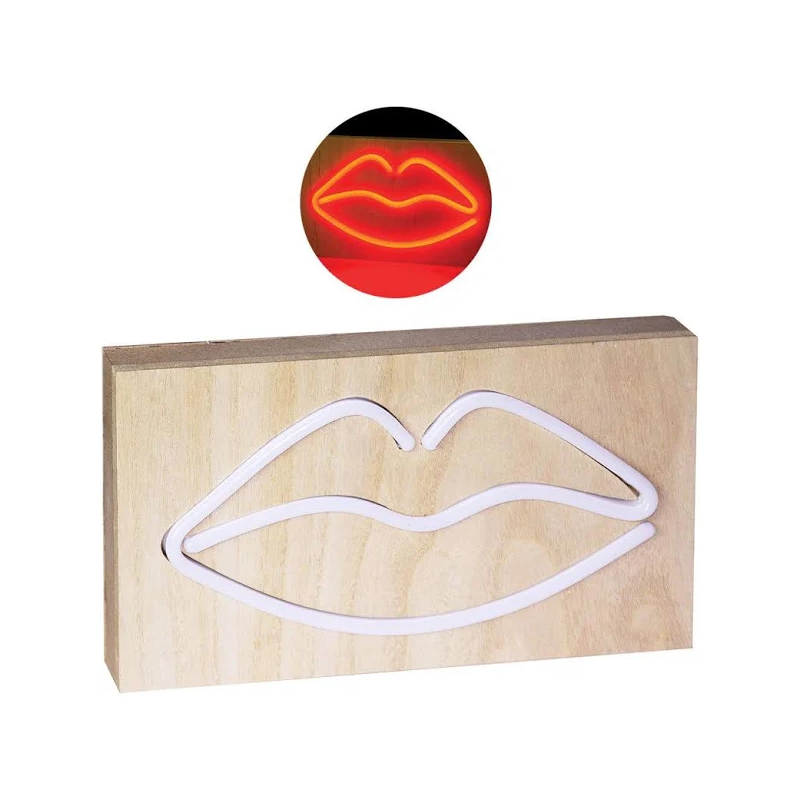 Lazy Dayz Red Lips Neon Light