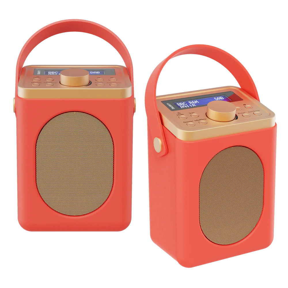 Majority Little Shelford Bluetooth & DAB Radio with Bluetooth-Red-2PK