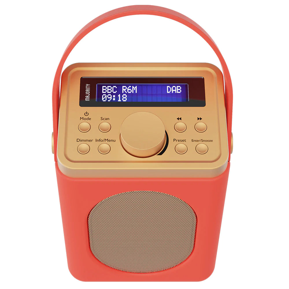 Majority Little Shelford Bluetooth & DAB Radio with Bluetooth-Red-2PK