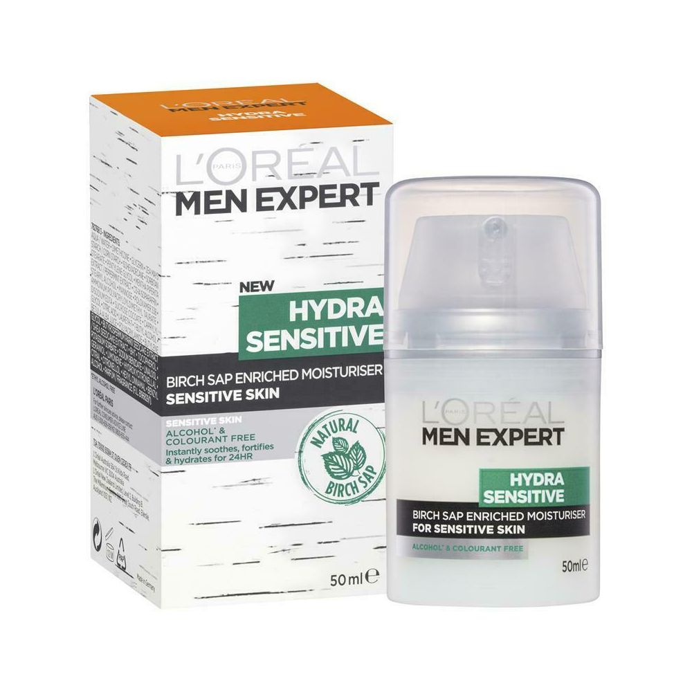 L'Oreal Paris Men Expert Hydra Sensitive Birch Sap Enriched Moisturiser - 50ml