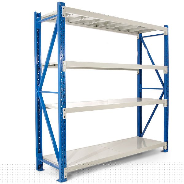2 Bay Garage Storage Steel Rack Long Span Shelving 1.5m-wide 400kg