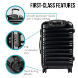 Olympus 3PC Noctis Luggage Set Hard Shell ABS+PC - Stygian Black