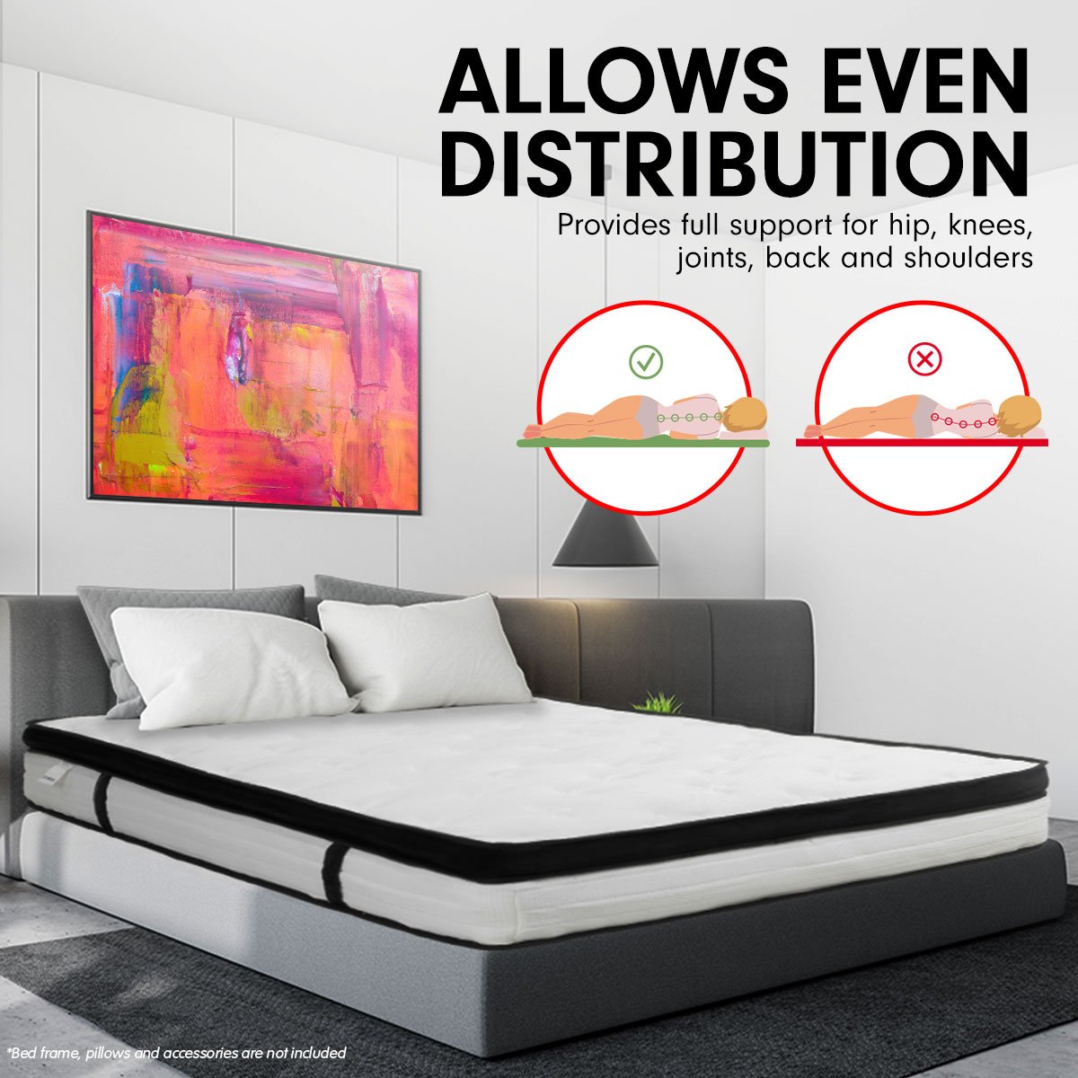 Laura Hill Queen Mattress with Euro Top - 32cm