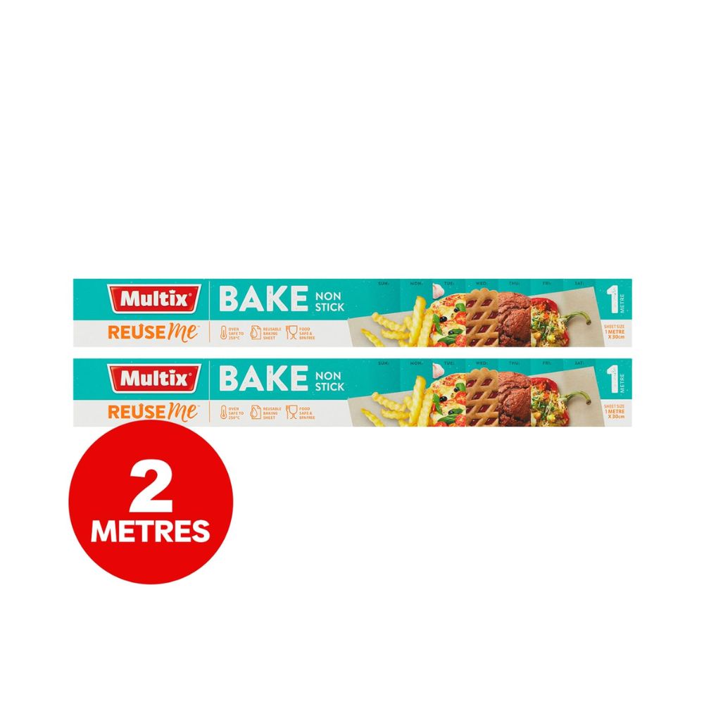 2 Pack x Multix Reuse Me Baking Sheet 1m  x 30cm