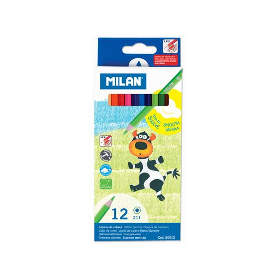 Milan Coloured Pencils 12 Pack