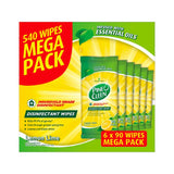 Pine O Cleen Lemon Lime Disinfectant Wipes - 540 Wipes Mega Pack