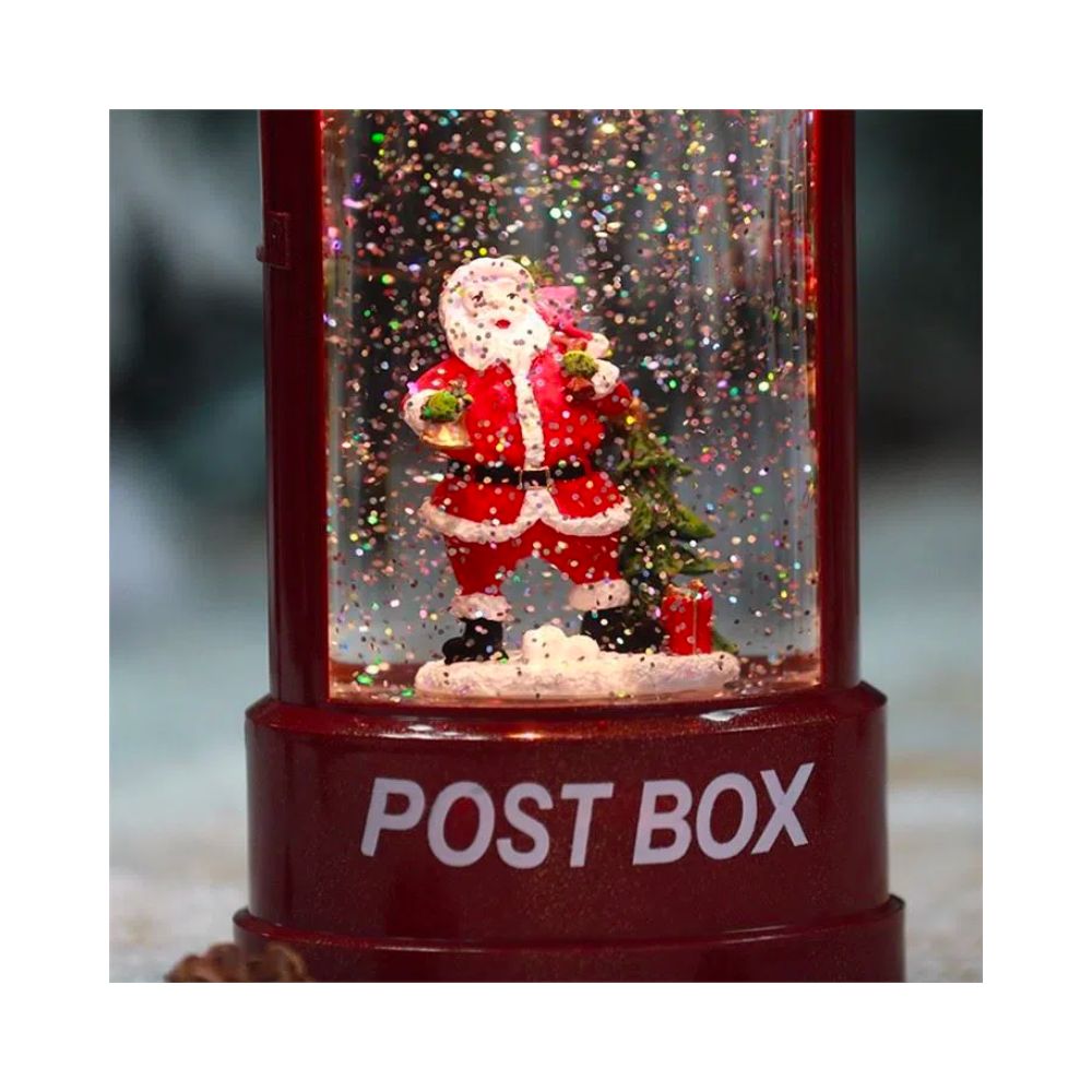 Christmas Post Box Snow Lantern