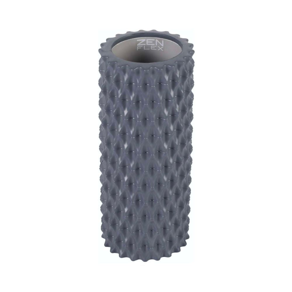 Zen Flex Fitness EVA Foam Back Massage Yoga Roller - Grey - 14x14x33cm
