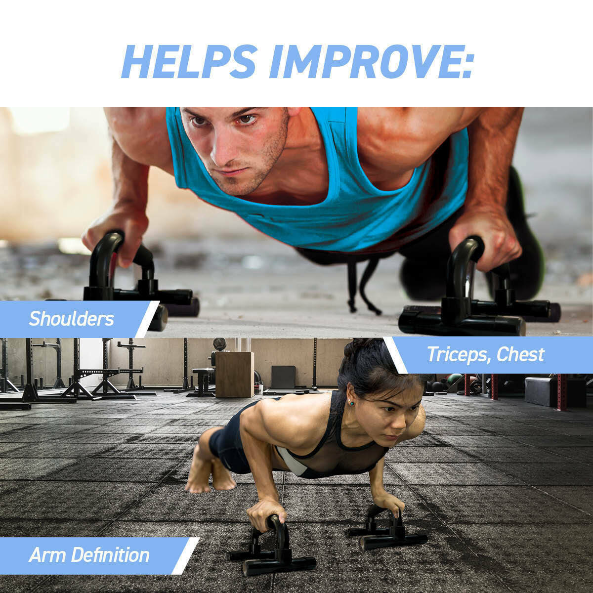 Sas Sports Non Slip Foam Grip Push Up Bars