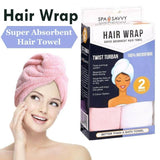 Spa Savvy Hair Wrap Hair Towel 2 Pack