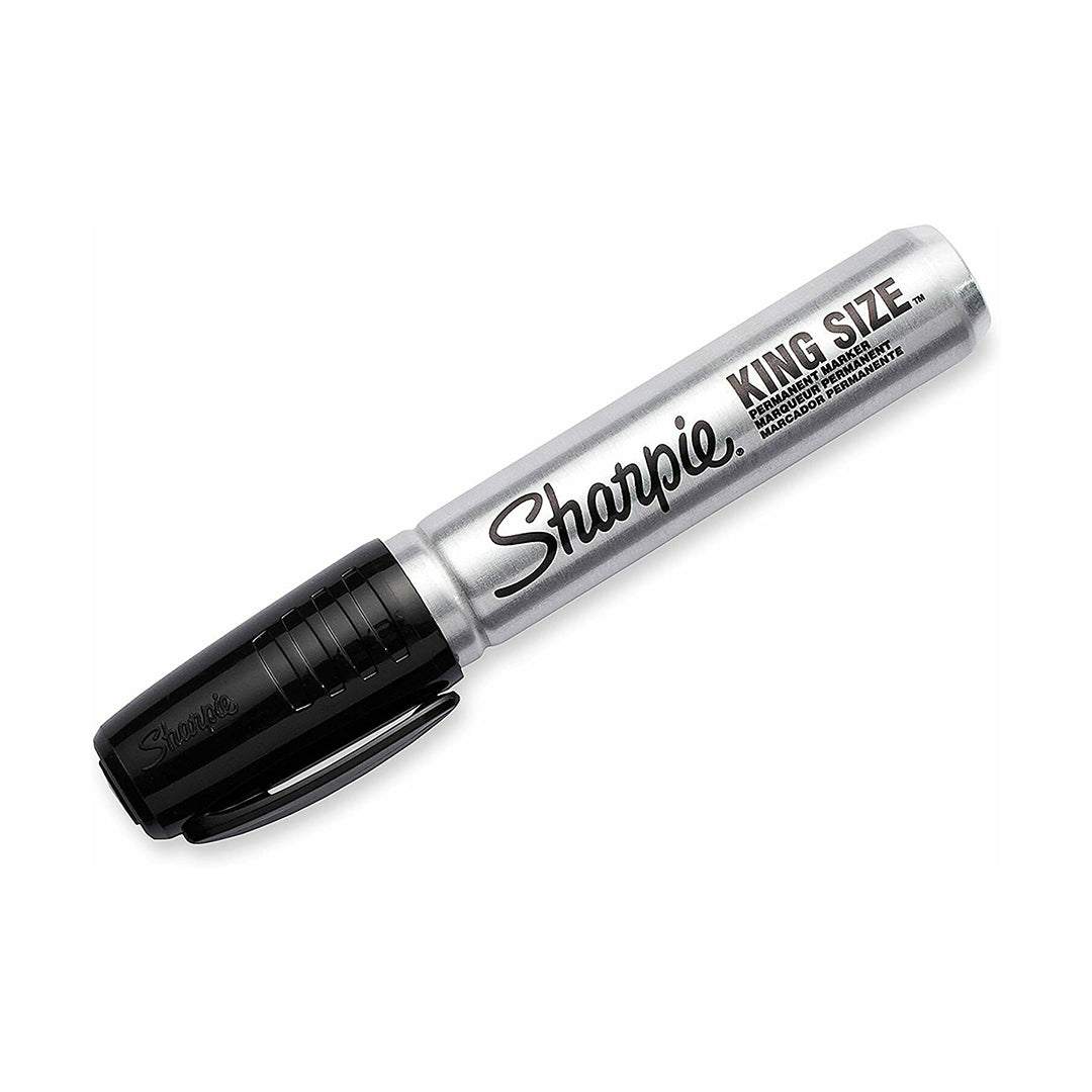 4 Pack x Sharpie Permanent Markers - Black - King Size - 4pc