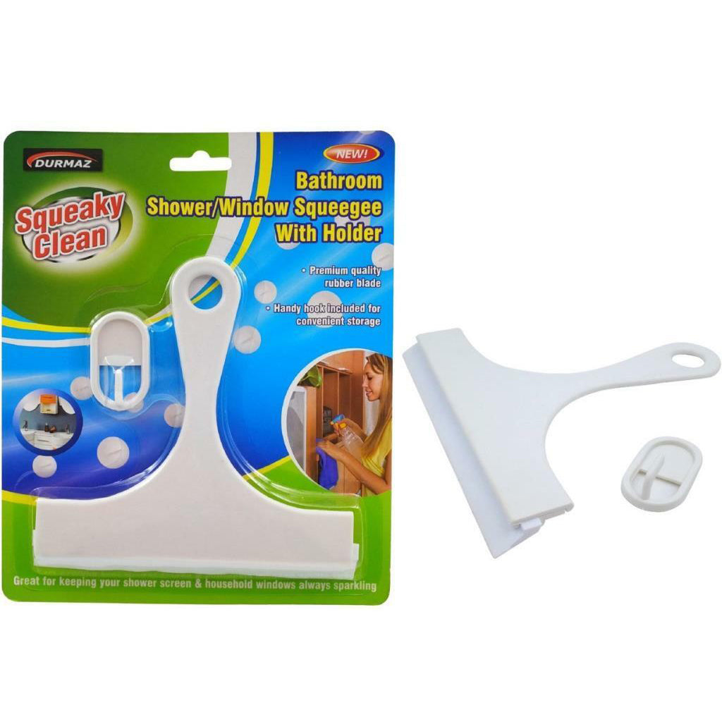 Bathroom Shower/Window Squeegee With Holder