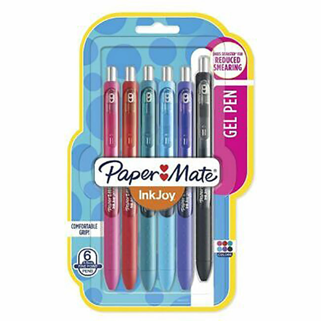 6 Pack x Paper Mate Inkjoy Gel Pens Multi Coloured 6pc