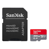 SANDISK SDSQUAR-200G-GN6MA Micro SDHC Ultra A1 Class 10 100mb/s with SD adapter