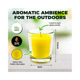 2 Pack x Garden Greens Citronella Scented Tealight Candles In Glass Holders 10g 5pc